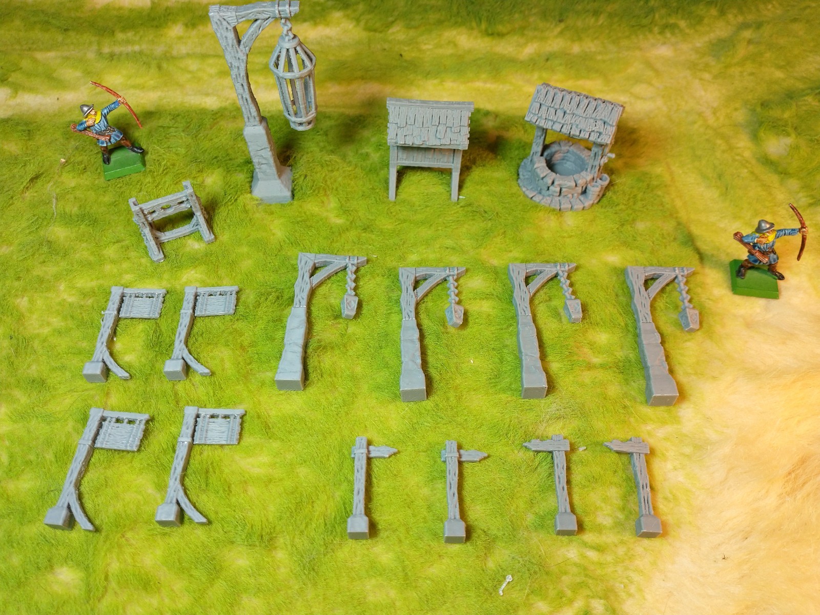 Medieval Town Scatter 28mm Village City Terrain D&D Warhammer MESBG Mordheim