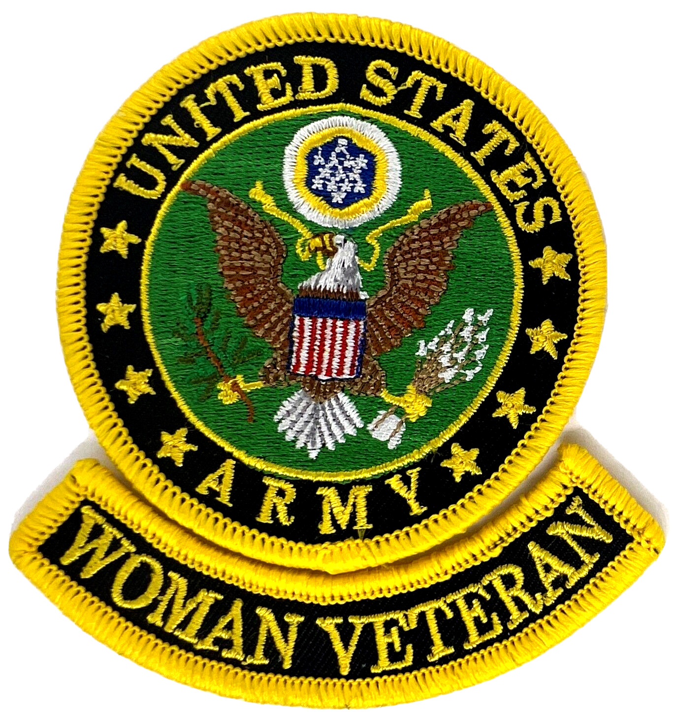 UNITED STATES ARMY WOMAN VET 2 PC SET MILITARY EMBROIDERED IRON ON PATCH EE-34