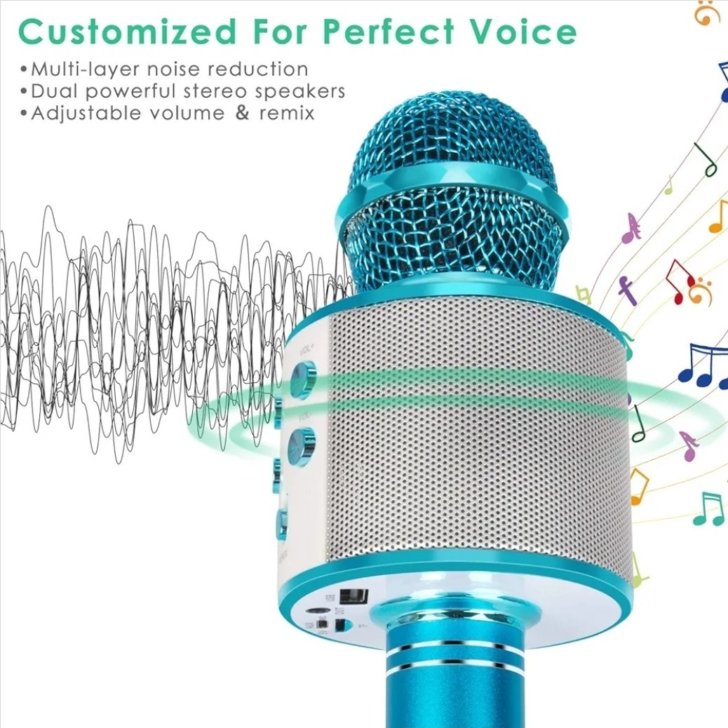 5-in-1 Portable Handheld Wireless Bluetooth Karaoke Microphone