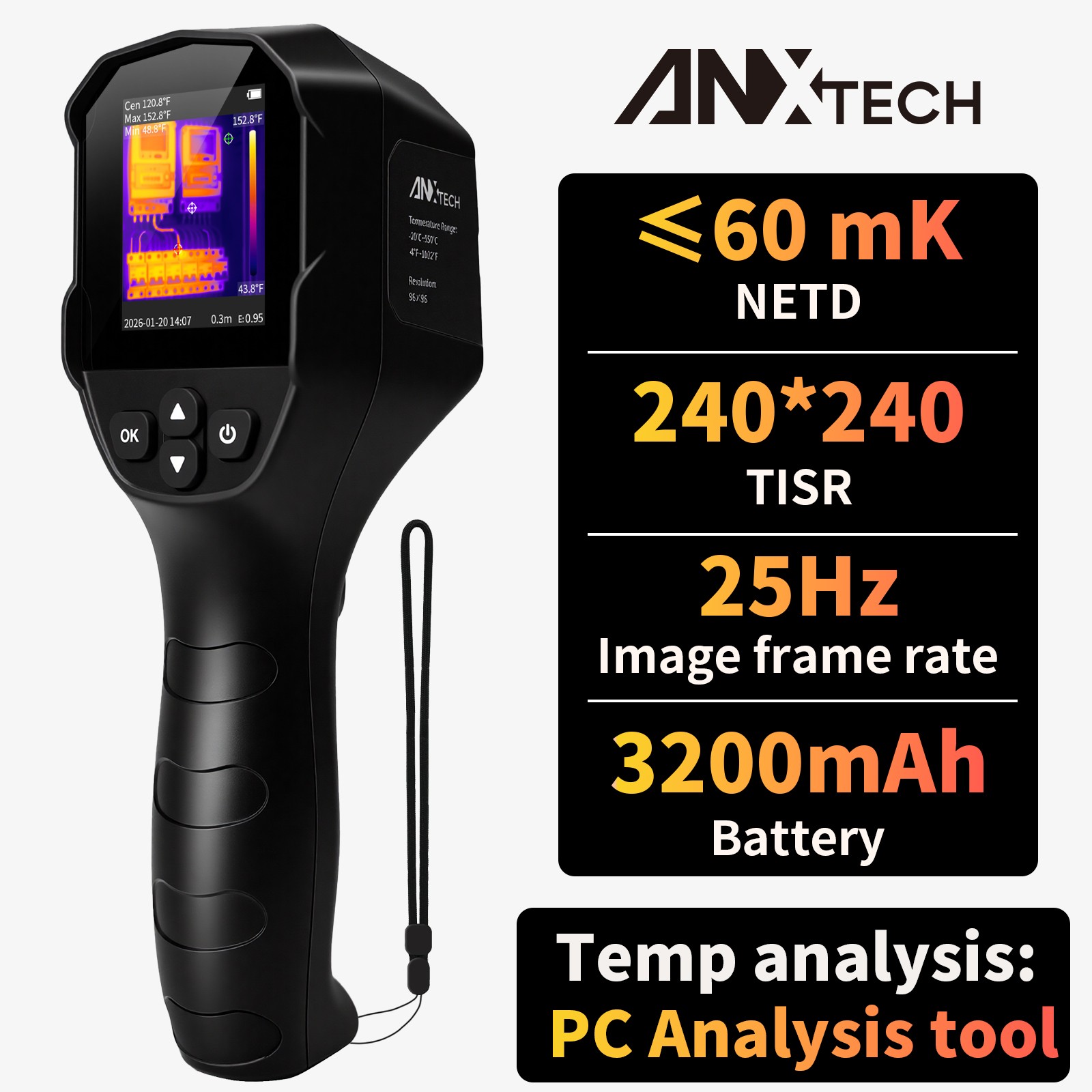 ANXTECH Infrared Thermal Camera TISR Resolution 240x240 Thermal Imaging Camera