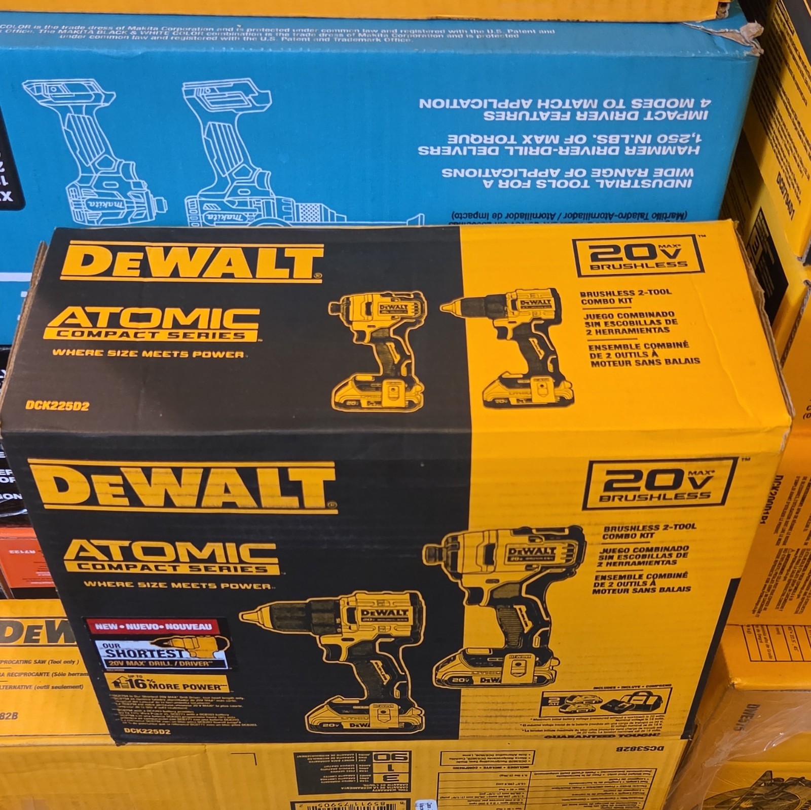 DEWALT 20V MAX ATOMIC 2-Tool Brushless Drill/Driver + Impact 2x Li-Ion