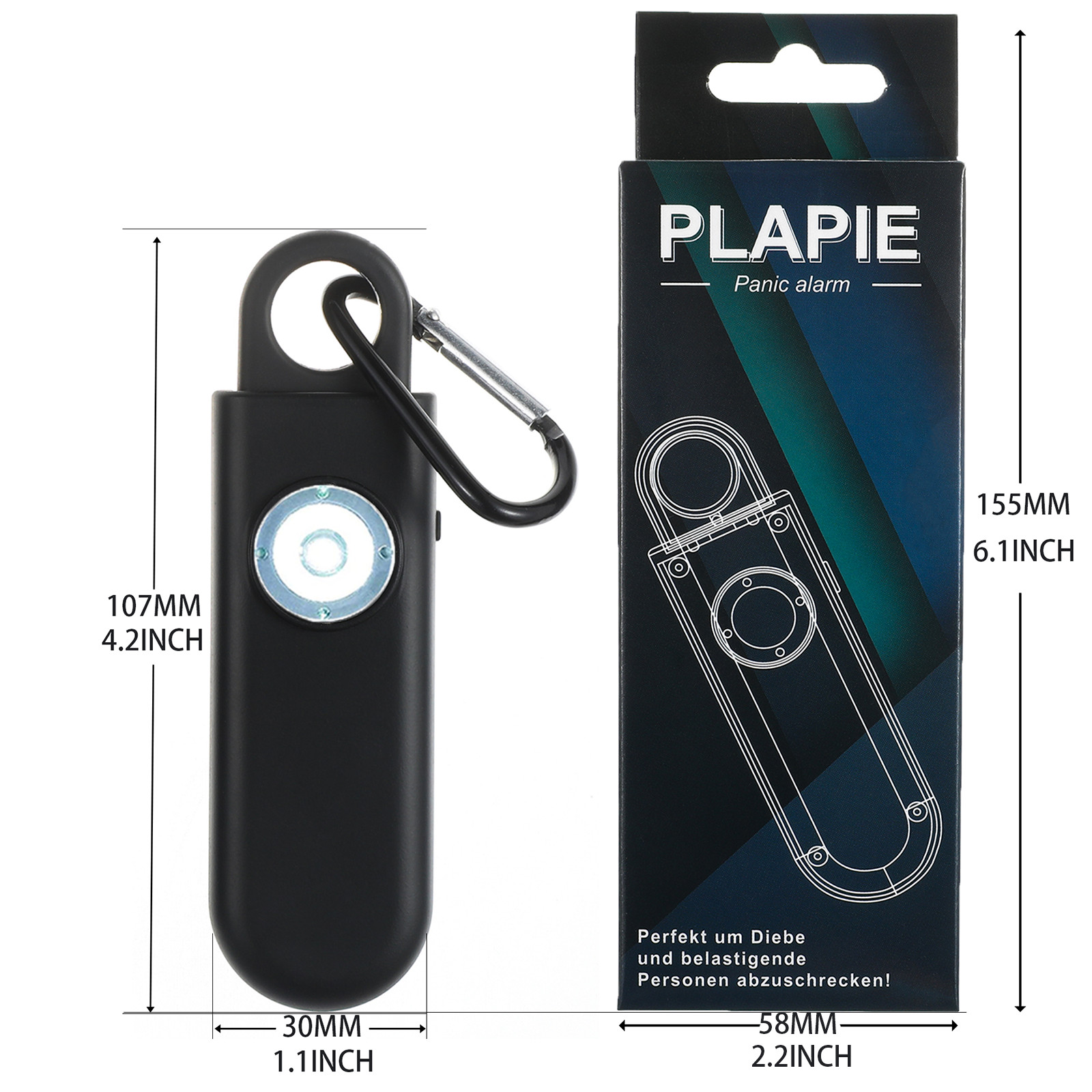 Personal Panic Alarm, Siren & Strobe