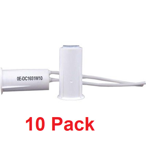 WBOX 0E-DC1651W10 Magnetic Contact Press Fit Contact 3/8" Stubby White 10 Pack