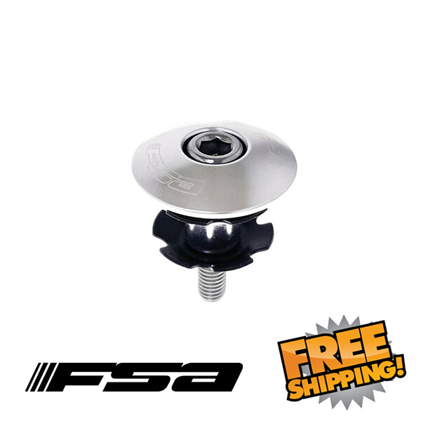 FSA Bicycle Headset  1" TH-375-1 Silver- Star Nut & Top Cap Set