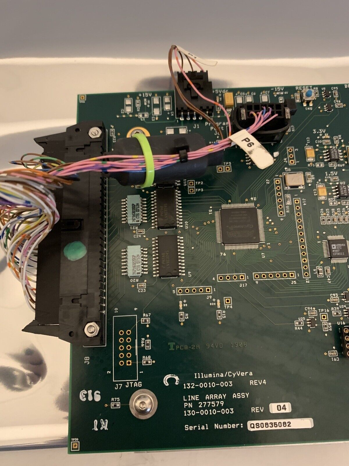 Illumina/Cyvera Line Array Camera 277579 with Main Circuit Board and Cables.