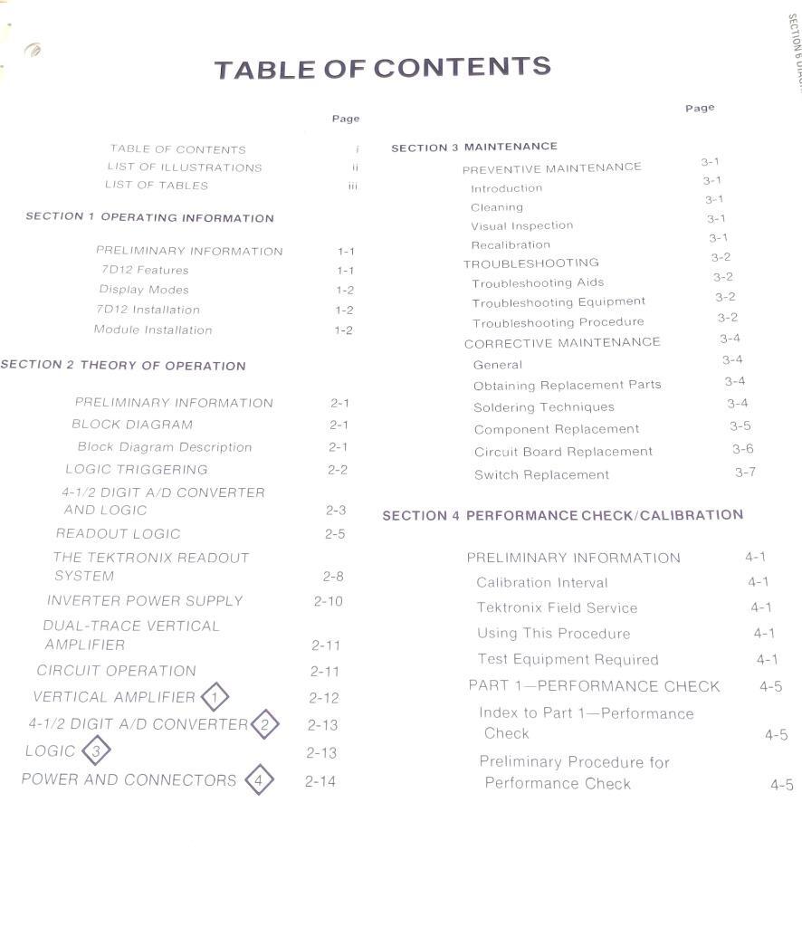 Tektronix 7D12 A/D Converter Service Instruction Manual