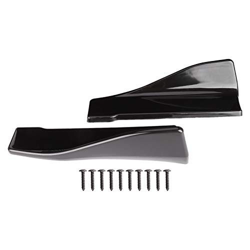 2pcs Rear Bumper Diffuser, Universal Side Skirts, Glossy Black Rear Bumper