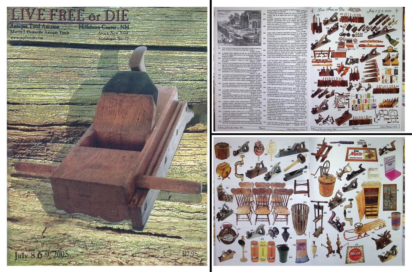 Full Color July, 2005 (ML05) Antique Tool Auction Catalog & Prices Realized