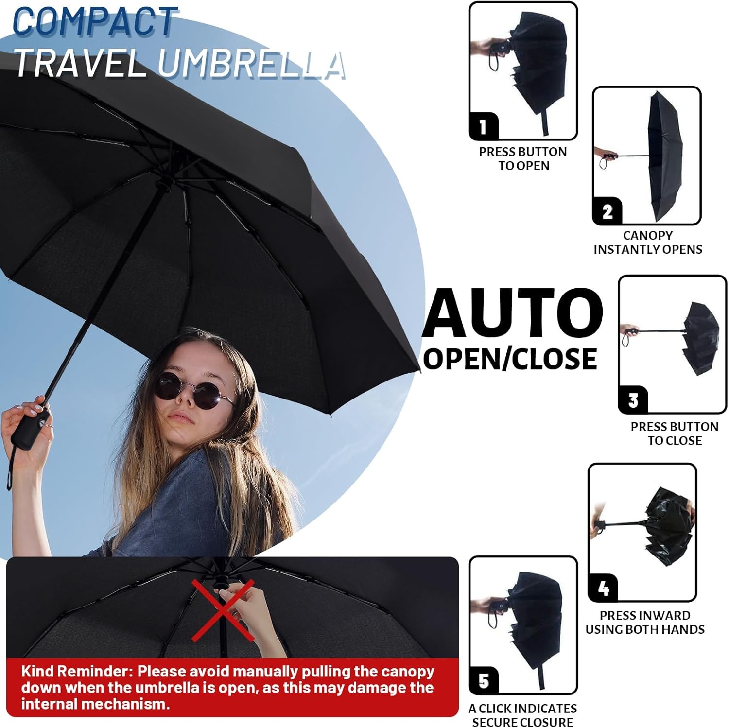 SY COMPACT Travel Umbrella Windproof