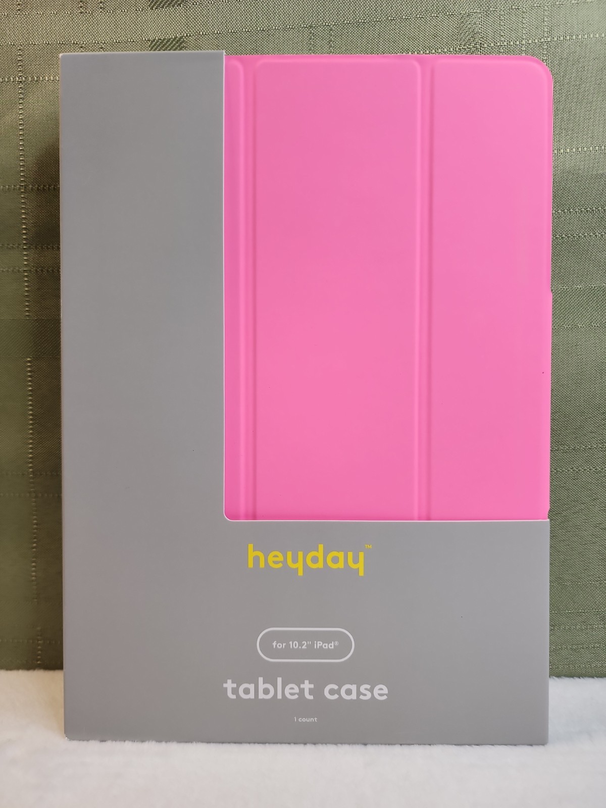 NEW Heyday iPad 10.2 Case 7th 8th 9th Gen Pink Tri-Fold Stylus Holder