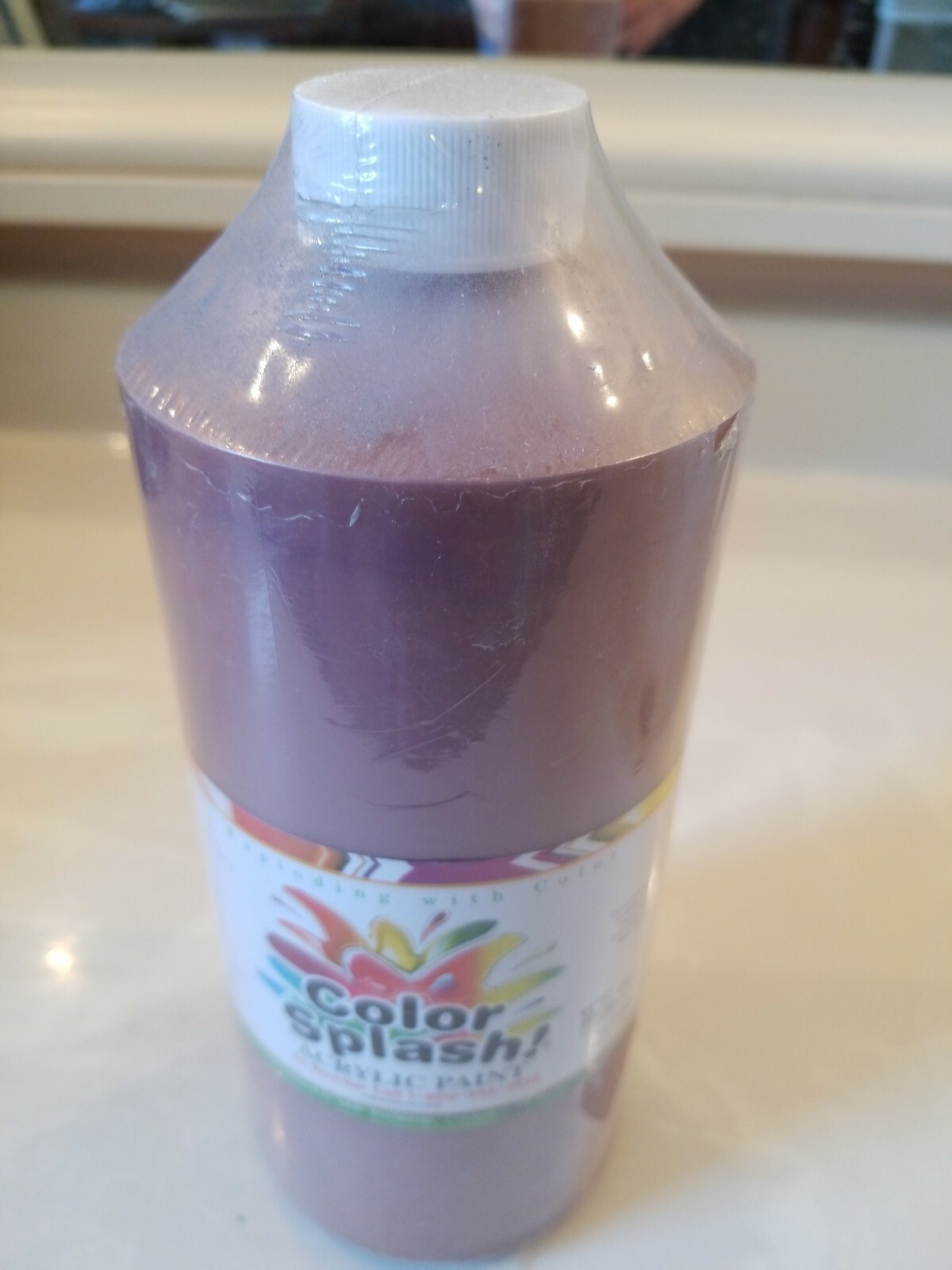 NEW Sealed 32-Oz. Color Splash! Acrylic Paint - Brown - Crafters Scrapbooking
