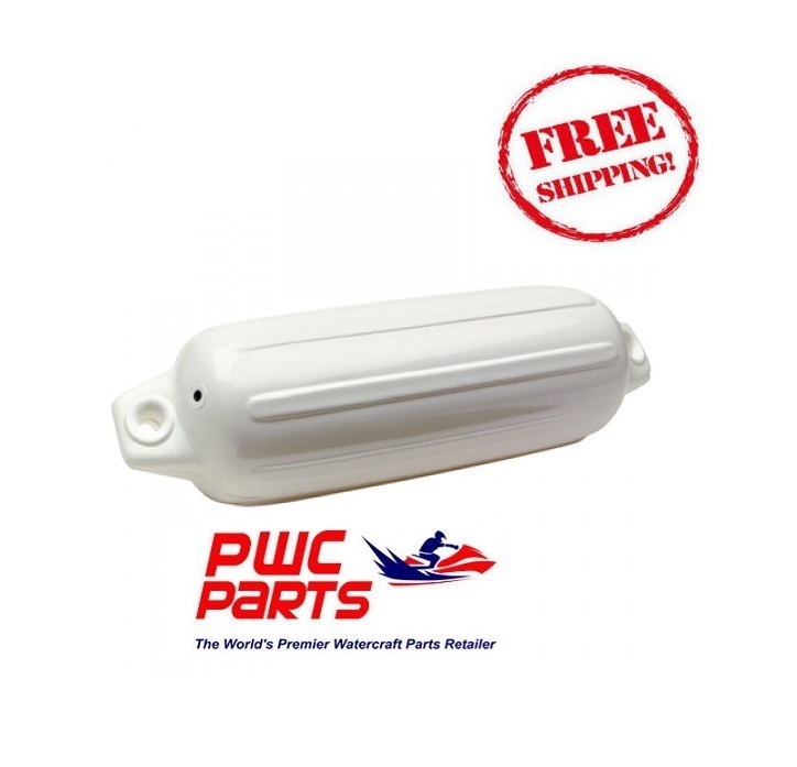 SEACHOICE Fender 50-79031 Twin-Eye Holds - Marine-Grade Vinyl - 8.5" x 27" White