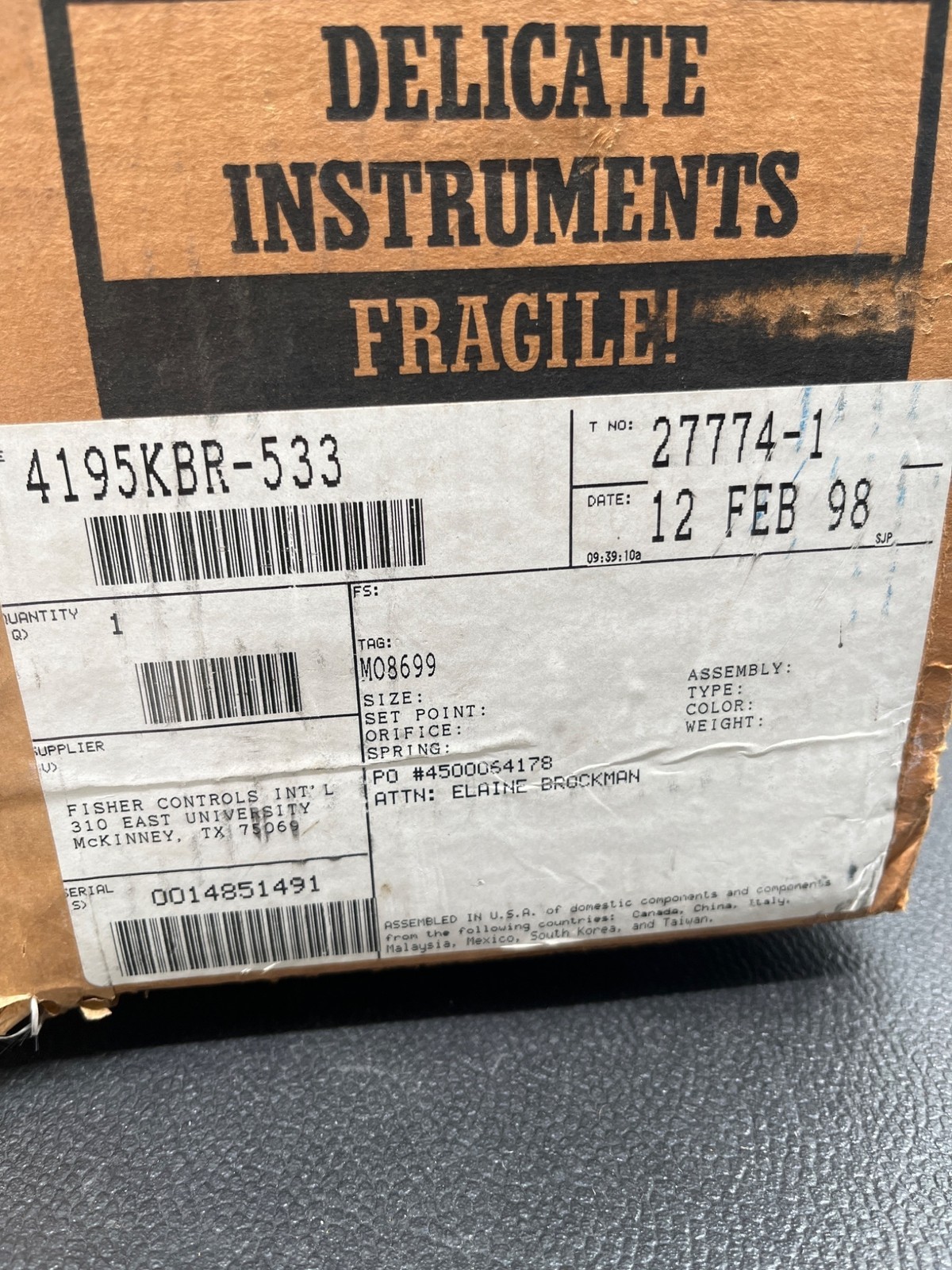 FISHER 4195KBR-533 Wizard Pneumatic Controller NEW