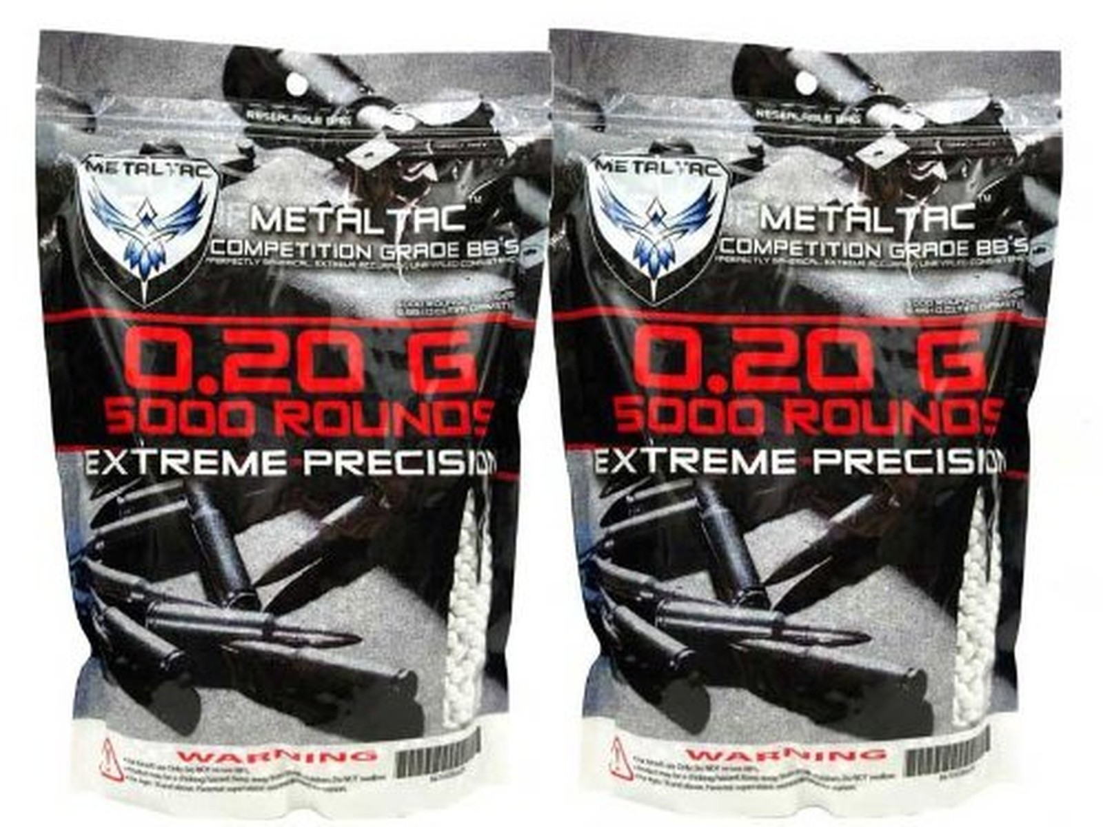 MetalTac Airsoft BBS .20g 10,000 Rounds 6mm for Airsoft Guns AEG Perfect Grad...