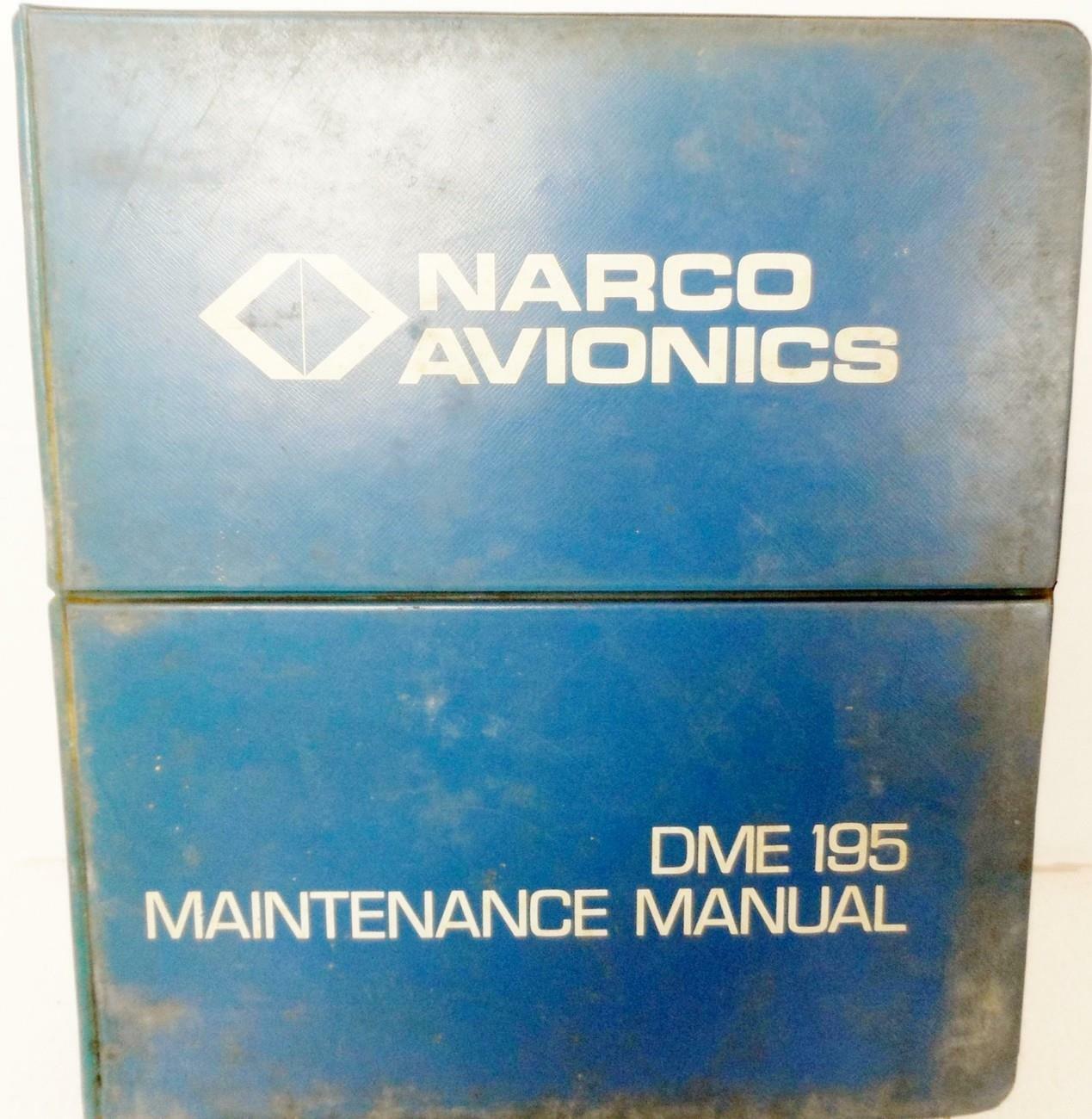 NARCO AVIONICS DME 195 DME195 MAINTENANCE MANUAL, VINTAGE AIRCRAFT RELATED MANU