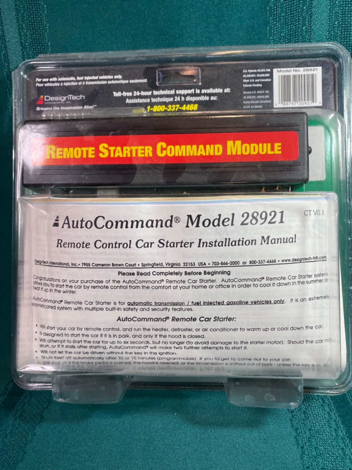 DesignTech Remote Control Car Starter Auto Command NEW Unopened Model #28921