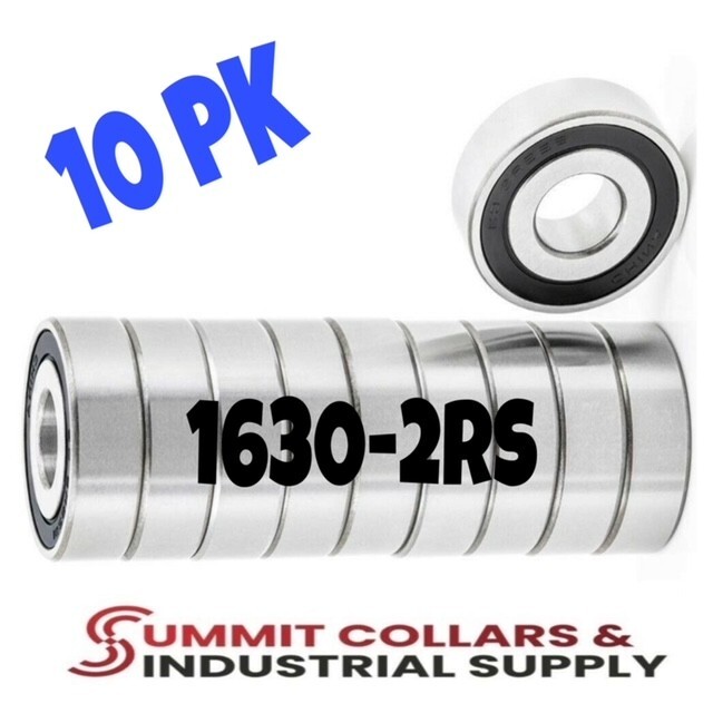 1630-2RS Ball Bearing Rubber Sealed 3/4" x 1-5/8" x 1/2" (10PK)