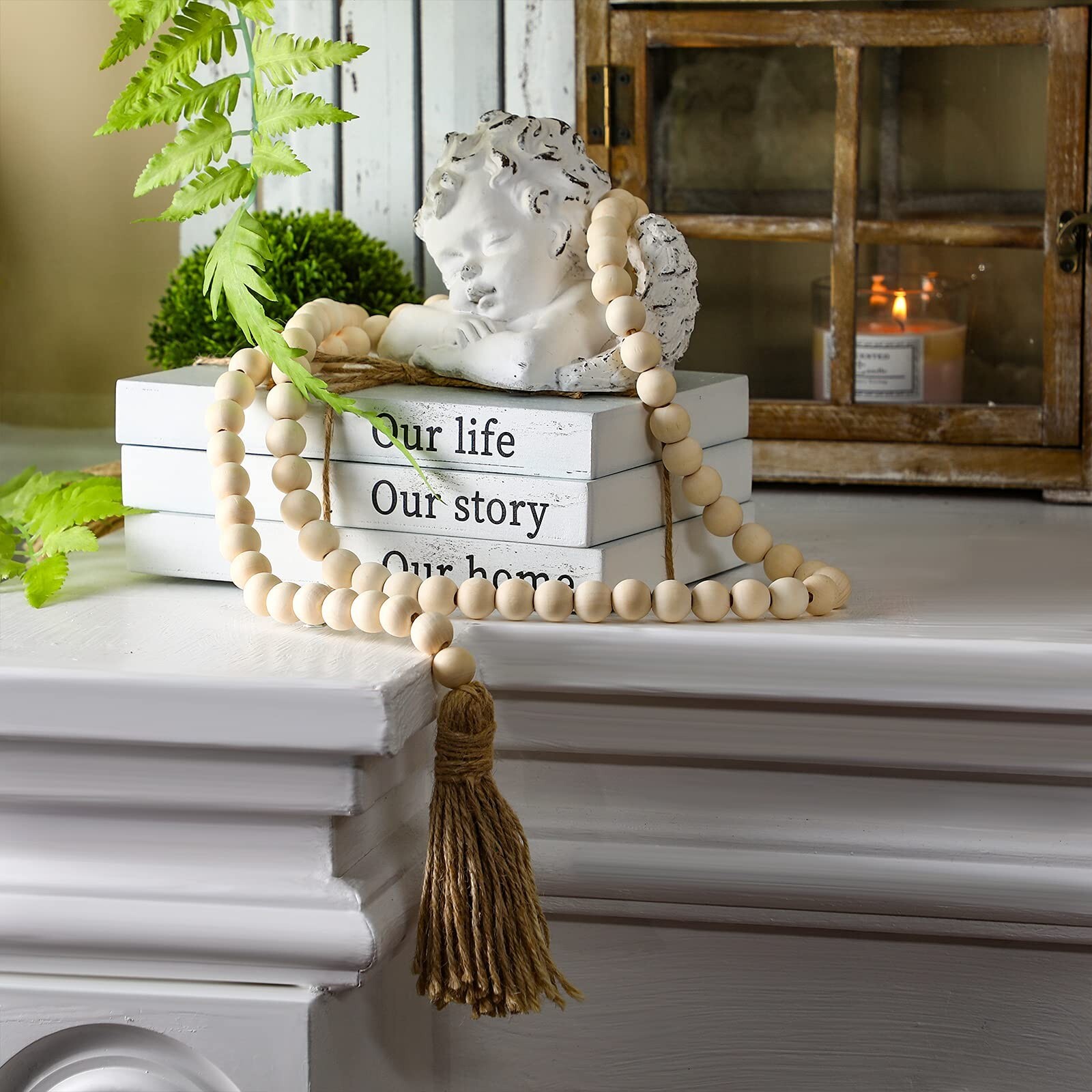 Jetec Decorative Display Books Hardcover, Faux Farmhouse Stacked for Coffee T...
