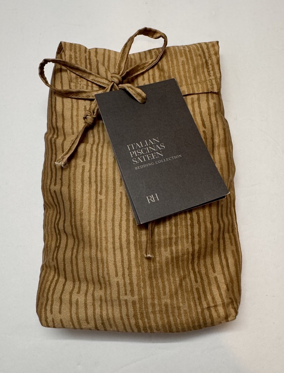 Restoration Hardware Grand King Lumbar Sham Italian Piscinas Sateen 15” X 48”