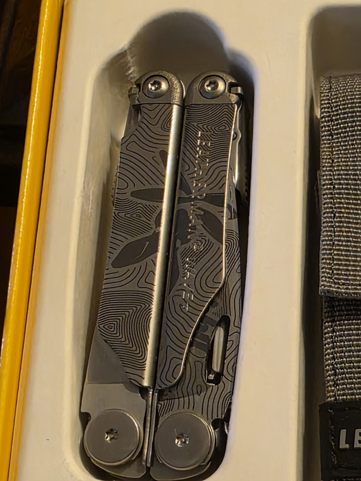 RARE Custom Shop Leatherman Wave Plus Multi-Tool Black & Silver Design New Nice