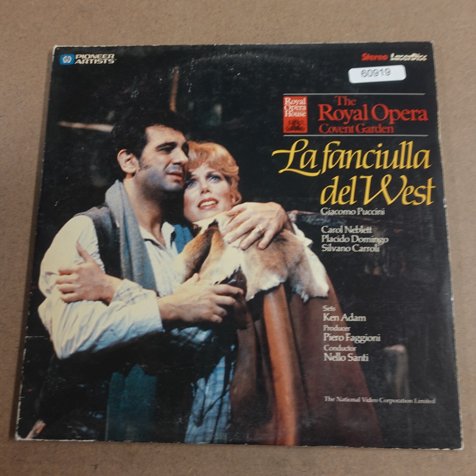 Giacomo Puccini La Fanciulla Del West Laserdisc Ld Movie