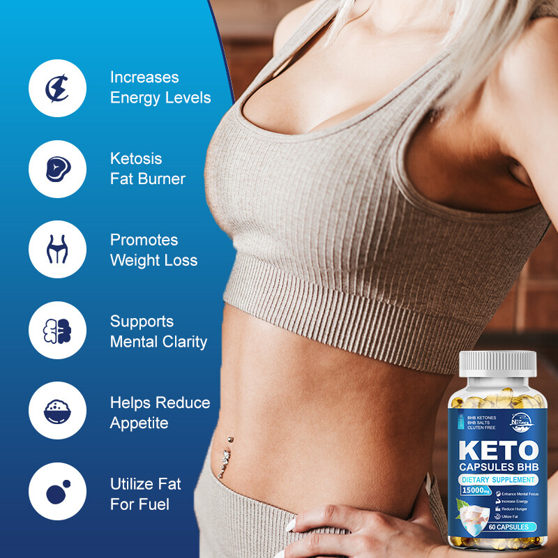 KETO BHB 15000mg Ketone FAT BURNER RAPID Weight Loss Diet Pills Ketosis 60 Caps