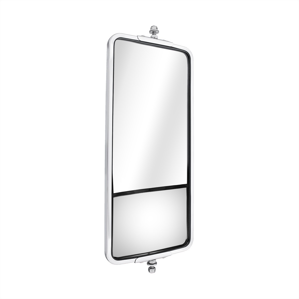 United Pacific 60027    7" x 16" West Coast Convex Mirror Stainless Steel Heated