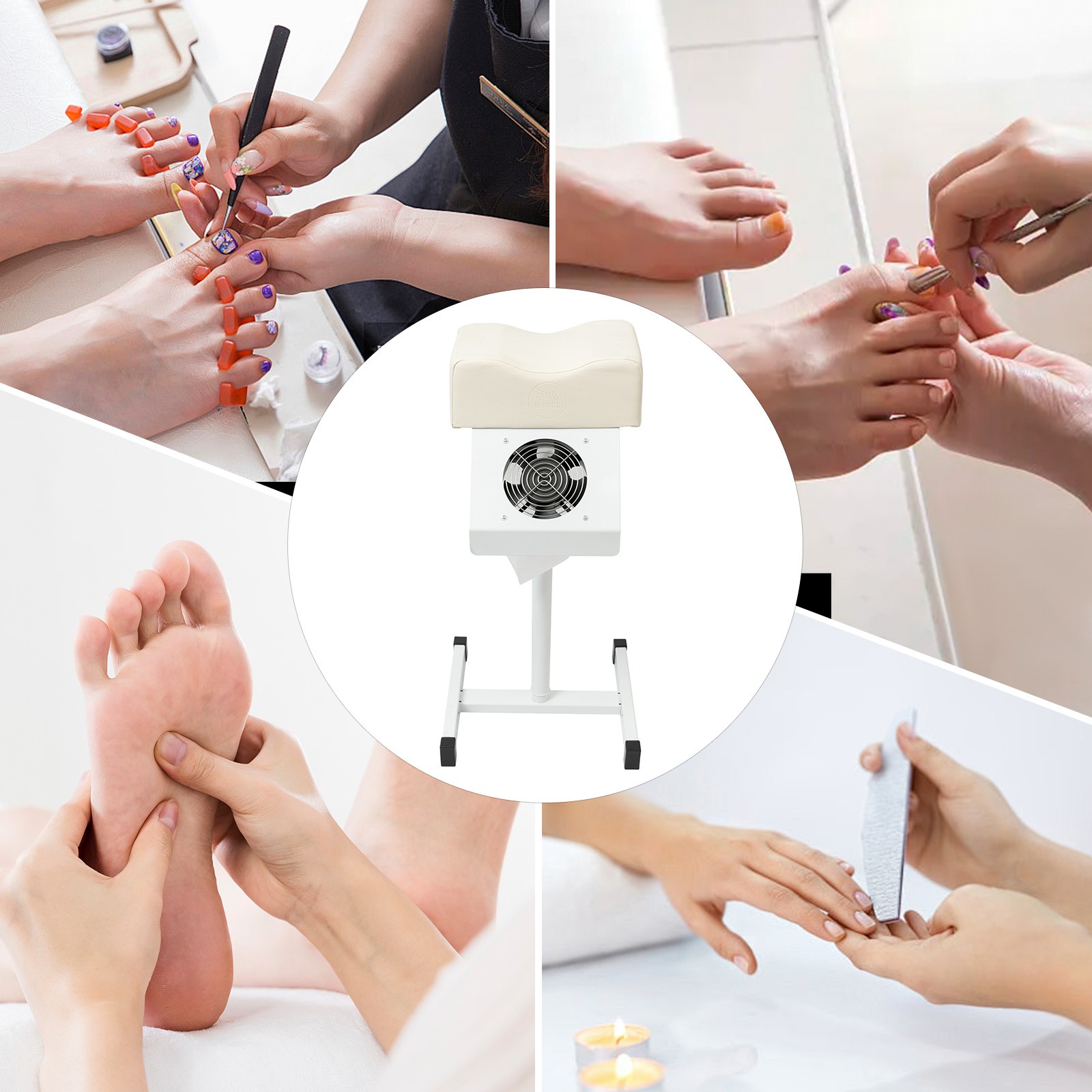 Pedicure Stool Chair Salon Lift Stool Footrest for Pedicure Adjustable