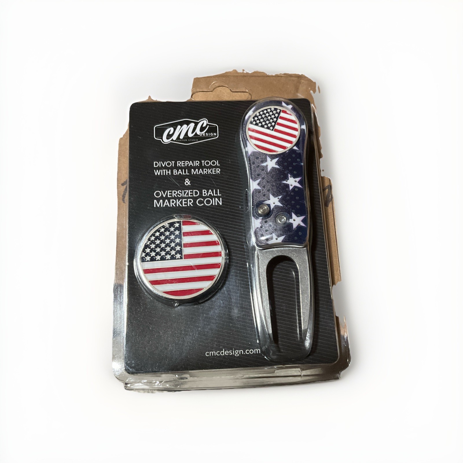 CMC Design USA Divot Tool & Ball Marker Set - Navy/Red/White