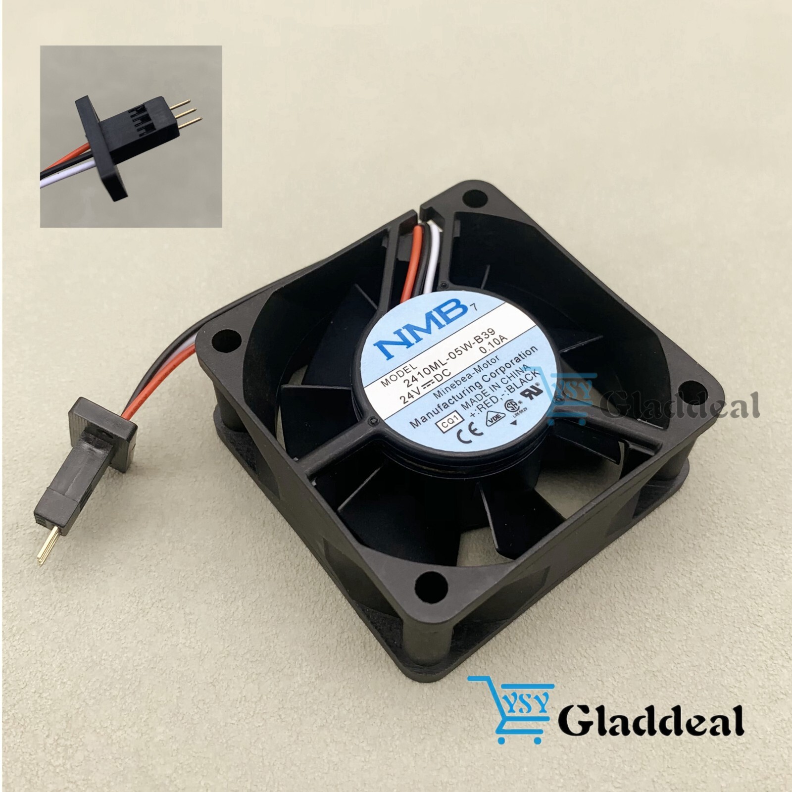 Digital Machine Cooling Fan For Fanuc NMB 2410ML-05W-B39 24V 0.1A 3-Pin 6025 6CM