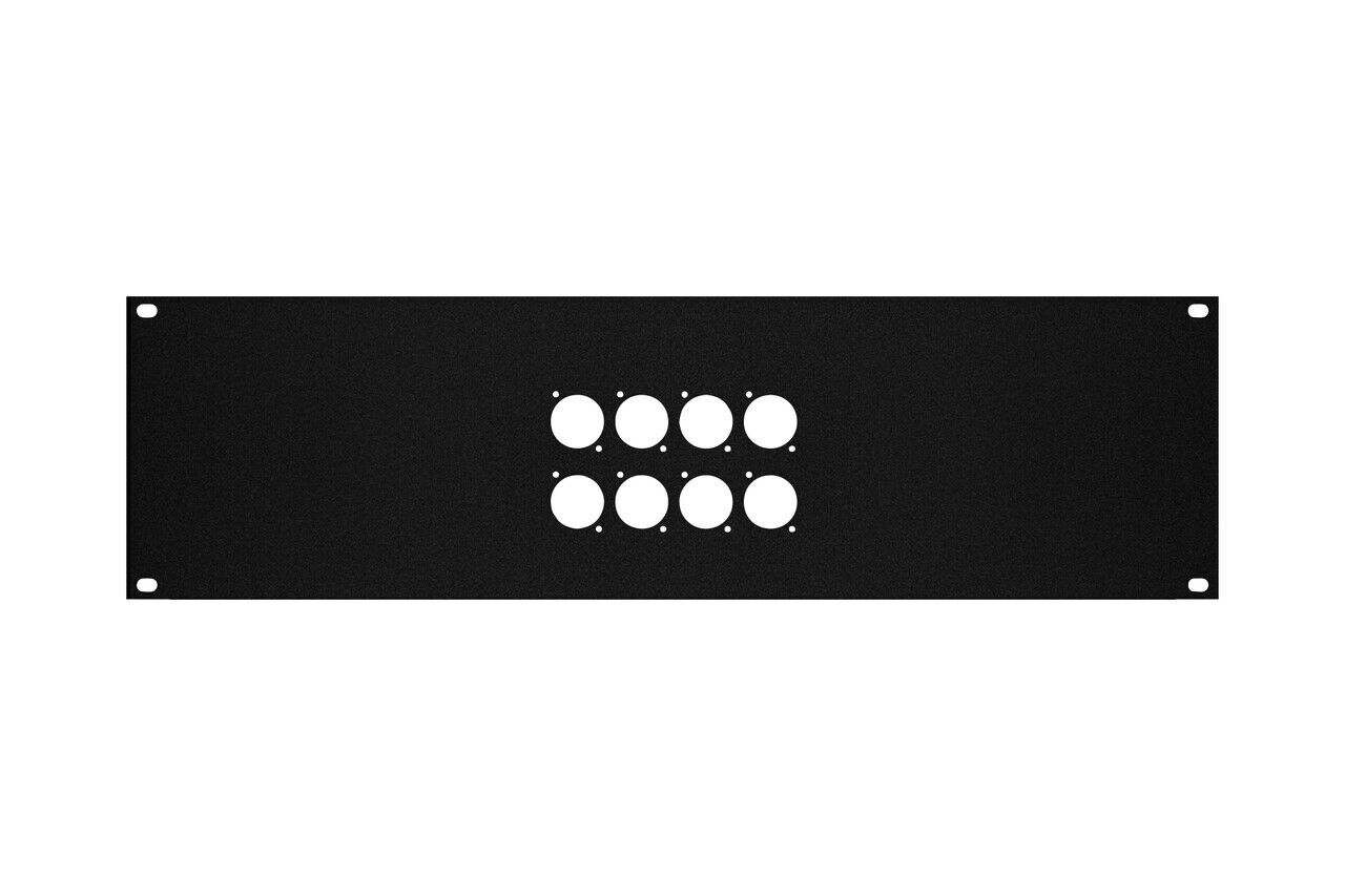 3u Space Rack Panel 8 Connector Holes Rack Mountable Panel Plate