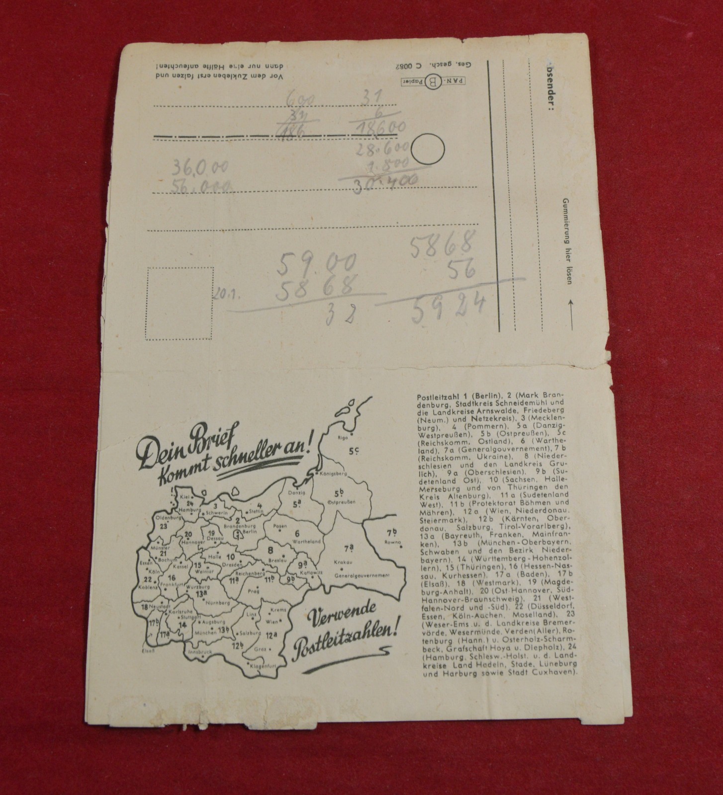 German WW2 Wehrmacht soldier Package Shipping Label Third Reich Rare
