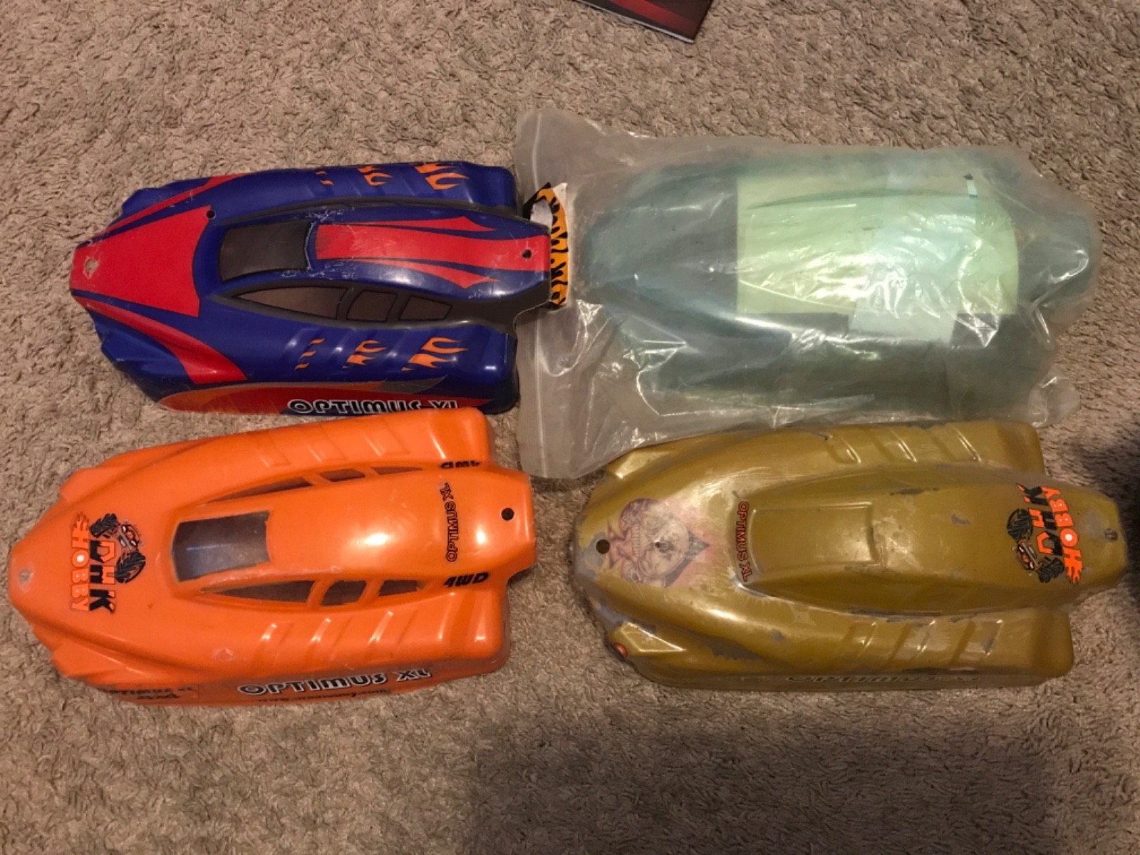 Optimus XL 8381 DHK Hobby 1/8 Brushless Off-Road RC Buggy Body’s lot of 4