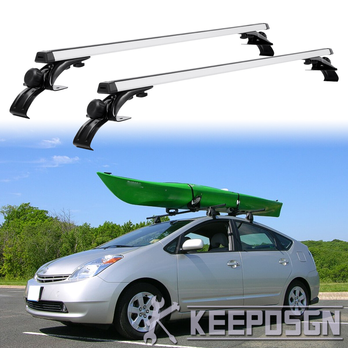 For Toyota Prius Camry 4DR Bare Roof Top Racks Crossbar Luggage Kayak Carriers