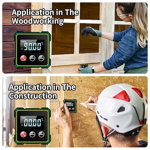 Digital Angle Finder with Electronic Laser Level,Inclinometer- 4-side Strong