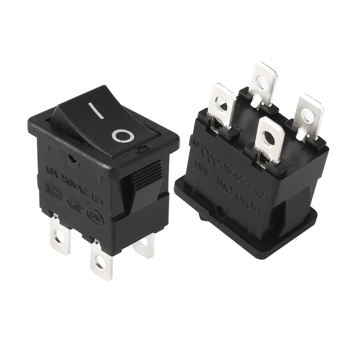 AC 12A/125V 10A/250V DPST 4P 2 Position I/O Boat Rocker Switch