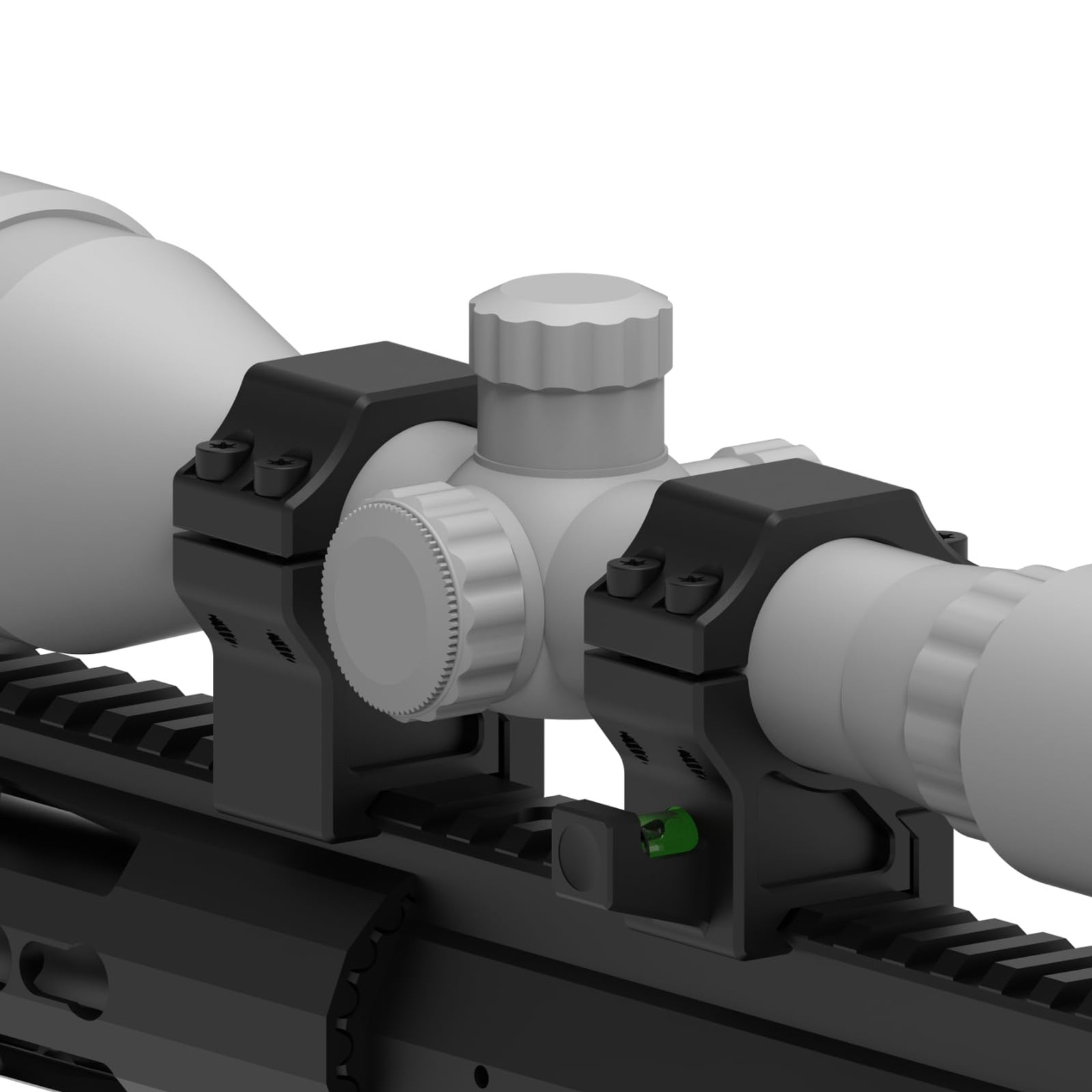 30mm Precision Scope Rings, Compatible with Picatinny Rails, 2 PCS | with Level