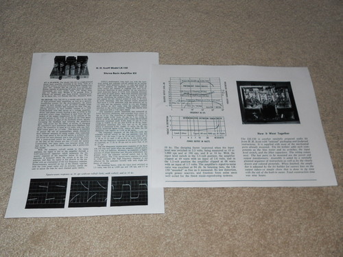 HH Scott LK-150 Tube Amplifier Review, 2 pg, 1963, Full Test, Specs, Info