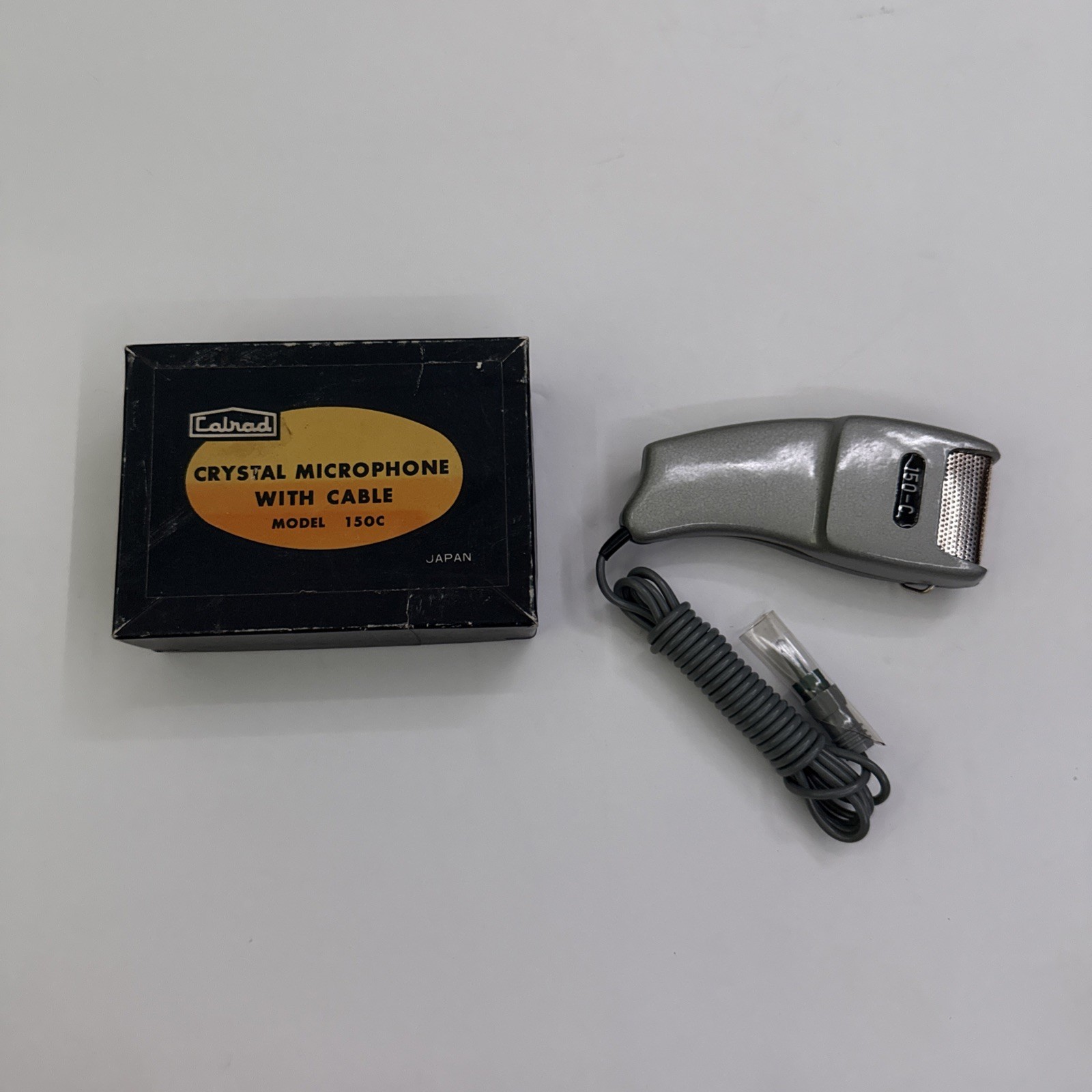 Vintage Calrad Crystal Microphone With Cable Model 150C In Original Box Unused