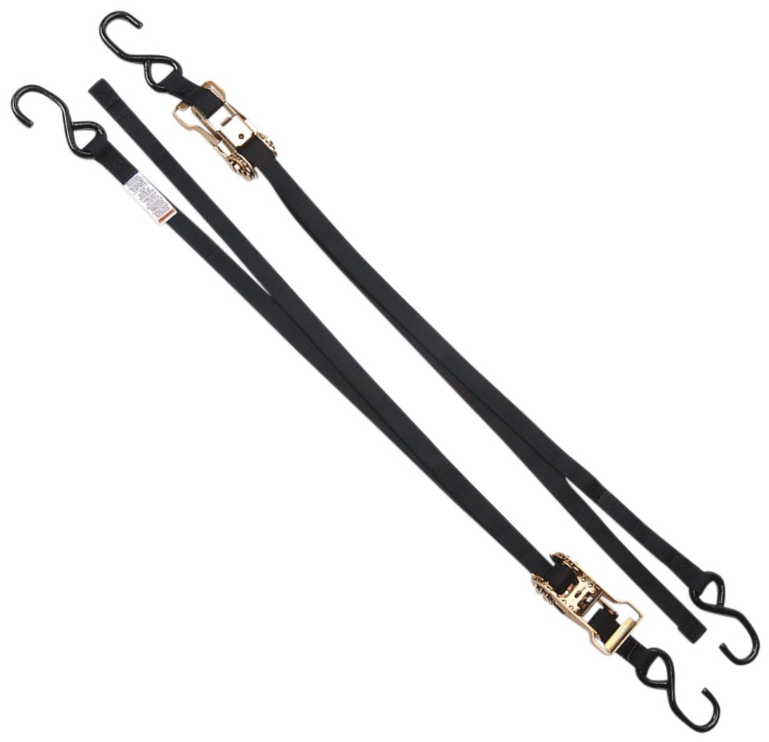 Ancra 1" x 66" Ratchet-Buckle Black Tie Downs 2pk (47439-11)