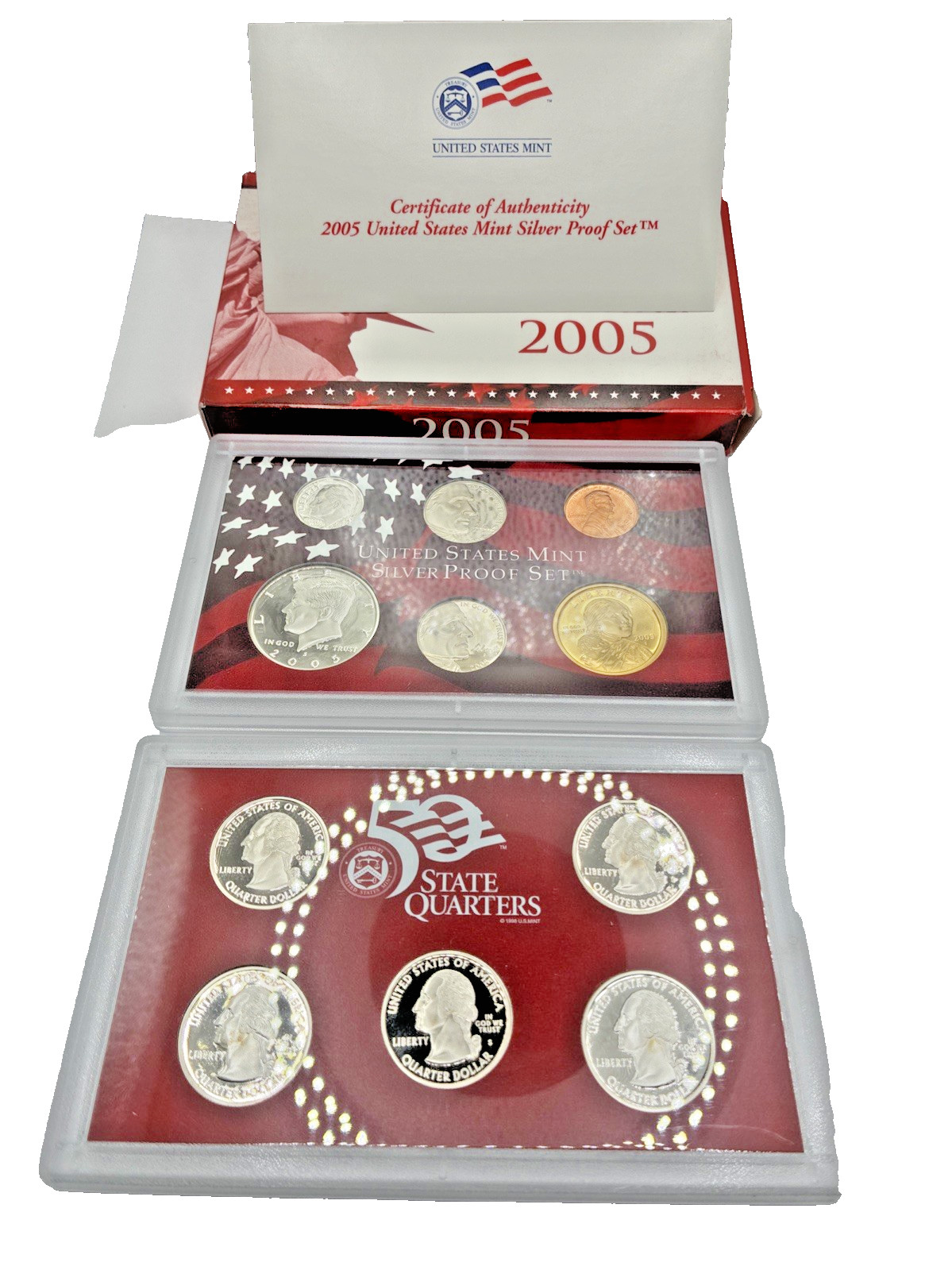 2005 United States Mint Silver Proof Set in Original Box with COA NICE!