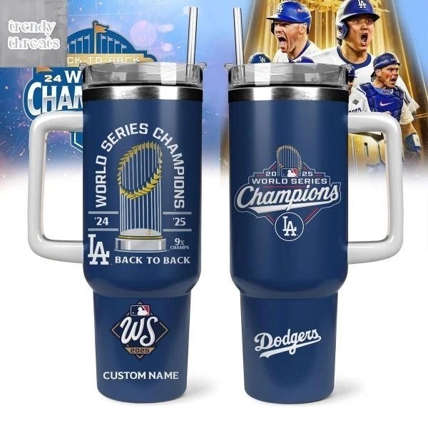 New Dodgers Back To Back World Series Champions Tumbler 40oz Gift For Fans  SS01