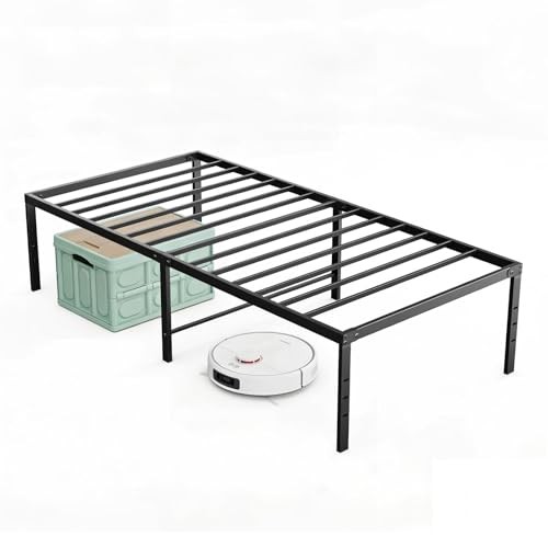 Bed Frame, Heavy Duty Sturdy Metal Platform Bed Frames, Enhanced Twin 18 Inch