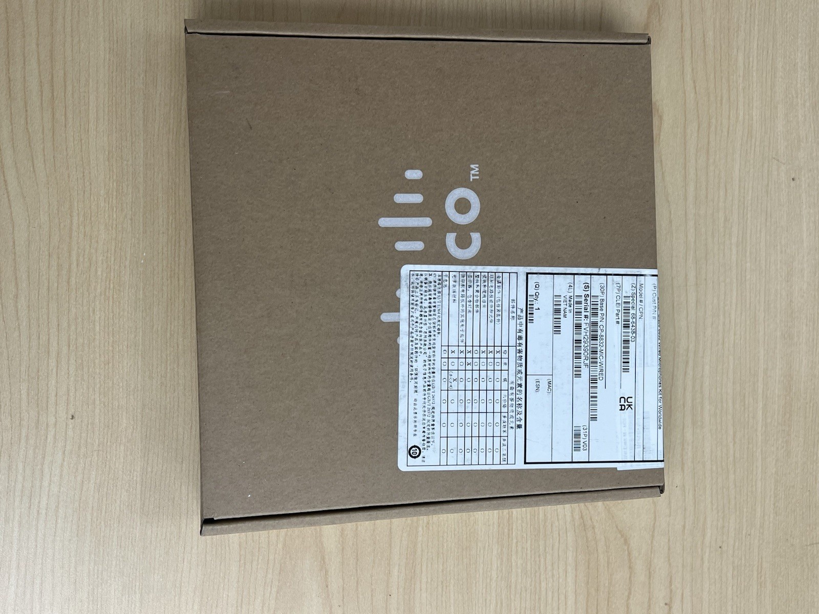 Cisco 8832 Wired Microphone Kit CP-8832-MIC-WIRED= 3.5mm Jack NIB Sealed