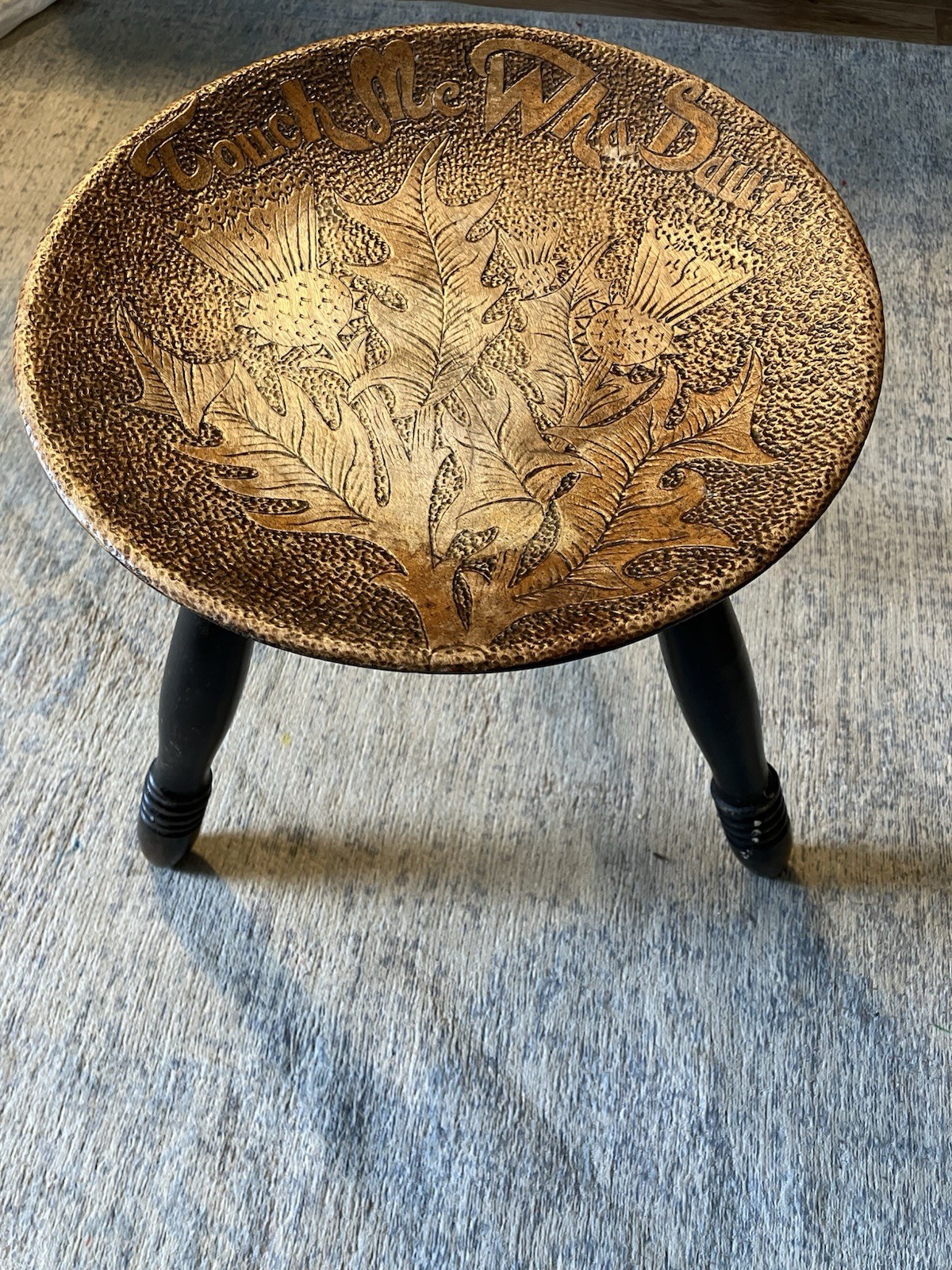 19th Century Scottish Poker Work Stool