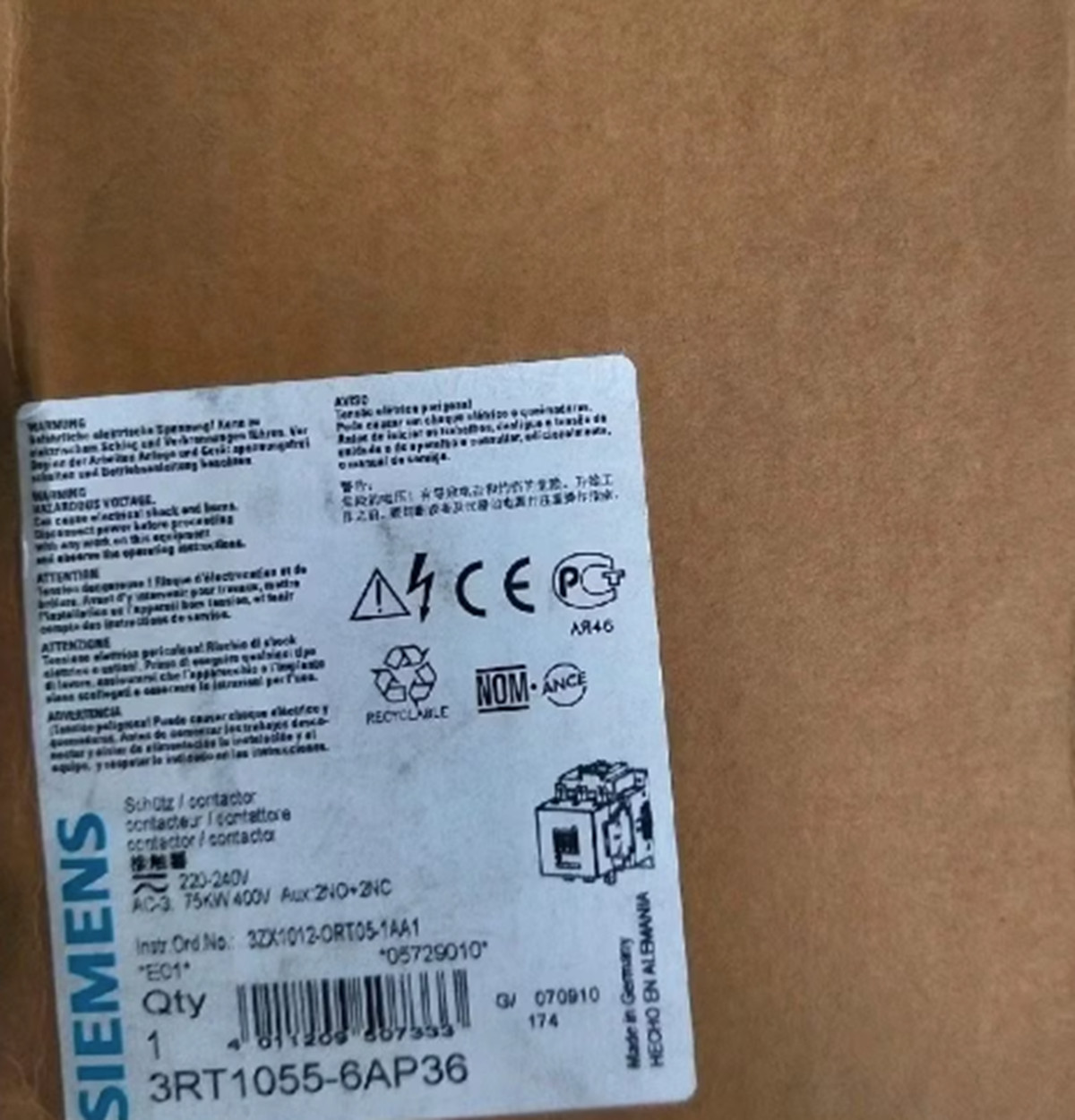 NEW SIEMENS 3RT1055-6AP36 Contactor