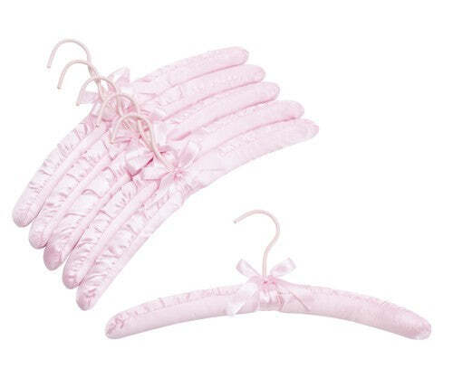 15" Satin Hangers (Pink)
