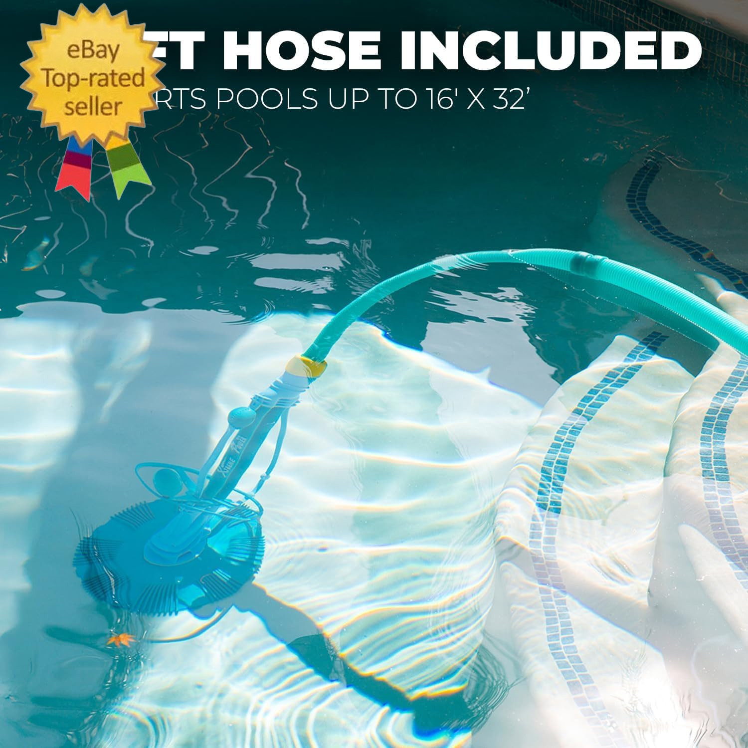 Automatic Pool Cleaner Sweeper Vacuum Pool Cleaner Sweep High Flow Side Suction