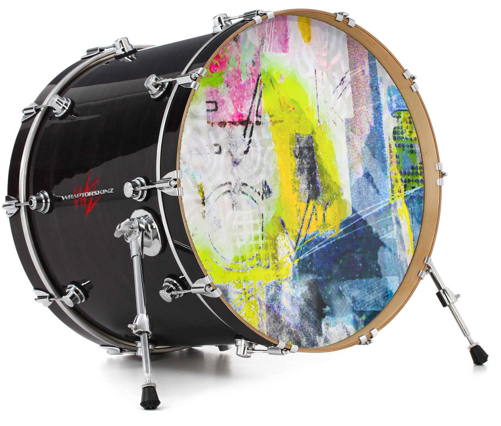 Vinyl Skin Decal Wrap fits 22" Bass Kick Drum - Graffiti Graphic