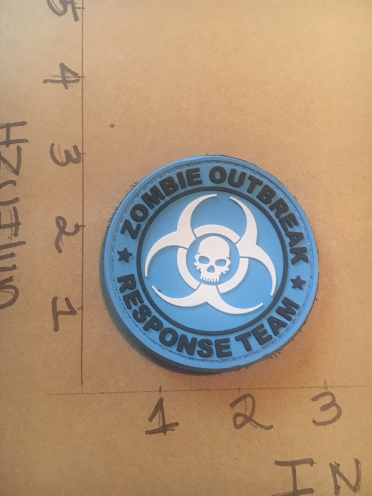 Zombie Outbreak Response Team PVC morale patch hook & loop back 6/23/26